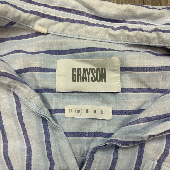 Anthropologie Grayson Flannel Striped Longsleeve Button Up Blouse Size Small - Picture 3 of 4